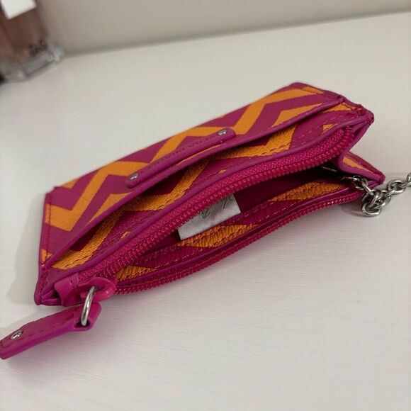 Vera Bradley Slim Coin Purse W/ Key  “ZIGGY ZAGS” Pattern (2014) RETIRED - Picture 9 of 12